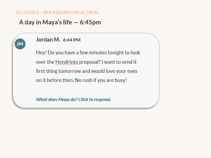 Section 3 — After-hours Slack notification scenario