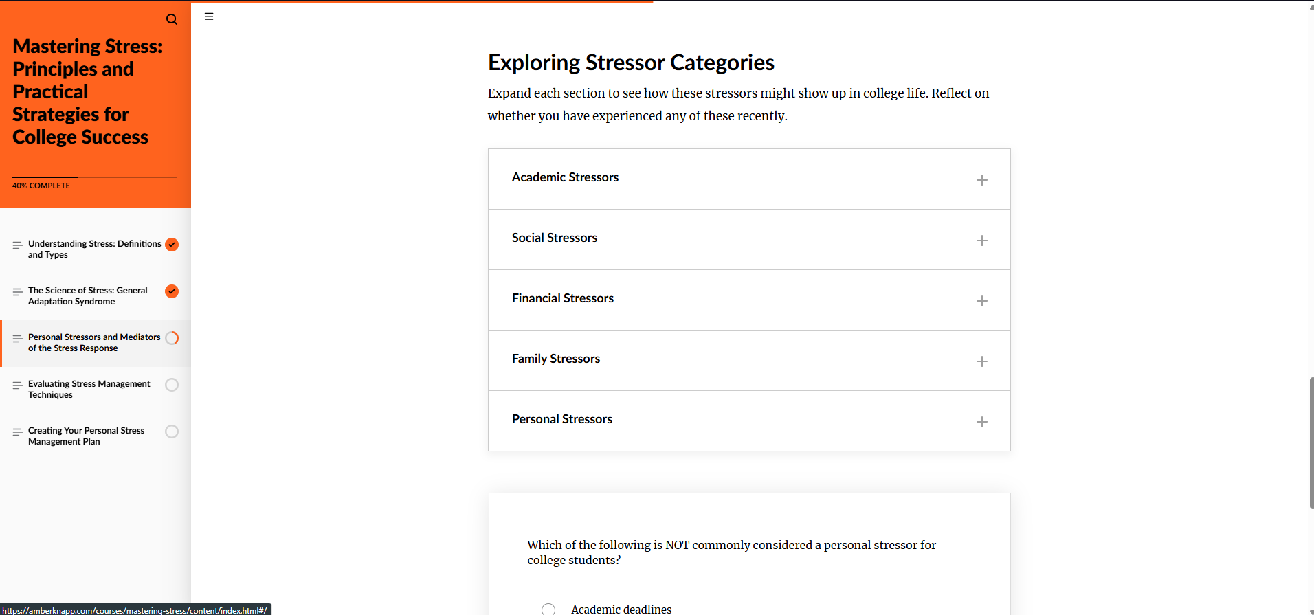 Section 3 — Exploring stressor categories