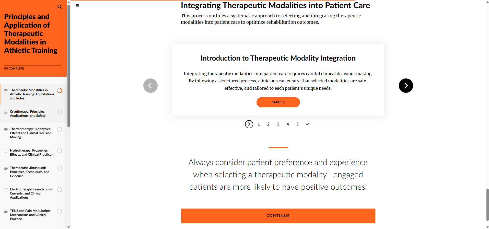 Module 1 — Integrating modalities into patient care